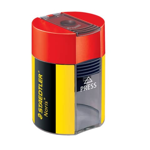 Temperamatite con contenitore Staedtler Noris Design 511 004 giallo-nero 511 004